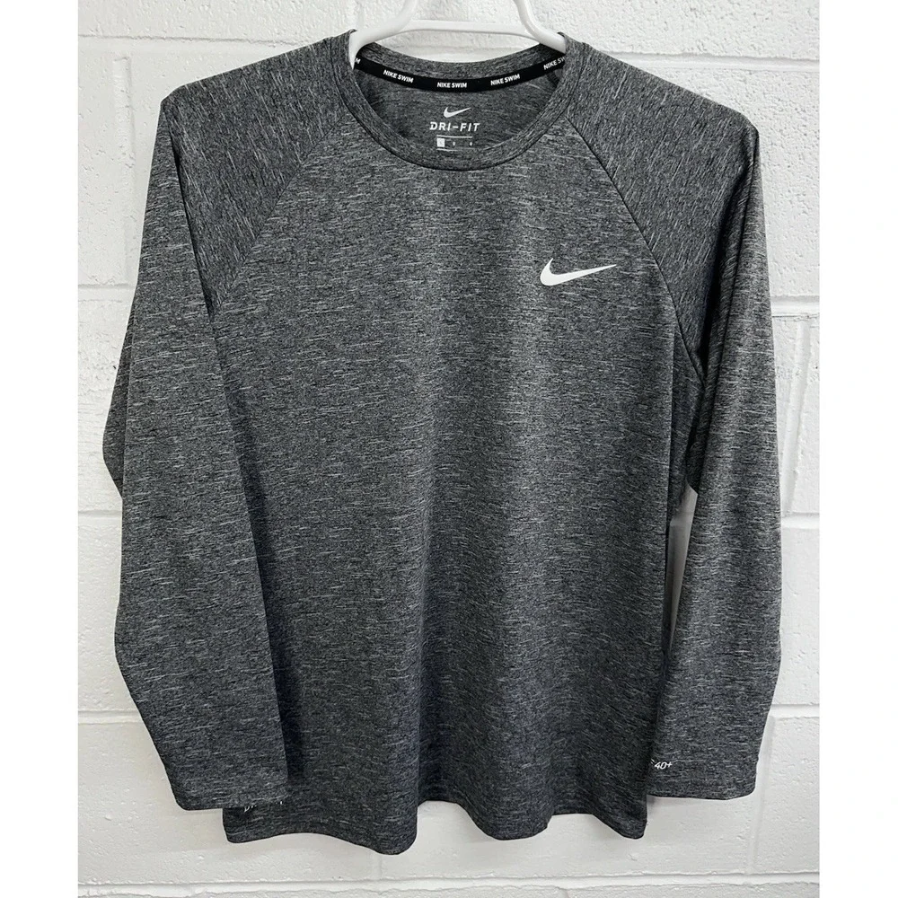 Nike Men's Heathered Long-Sleeve Hydroguard Swim Shirt UPF 40+ / Size Large